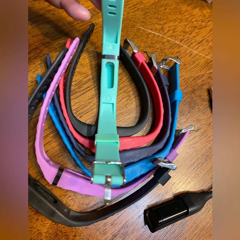 Silicone replacement bands for Fitbit. And charger.